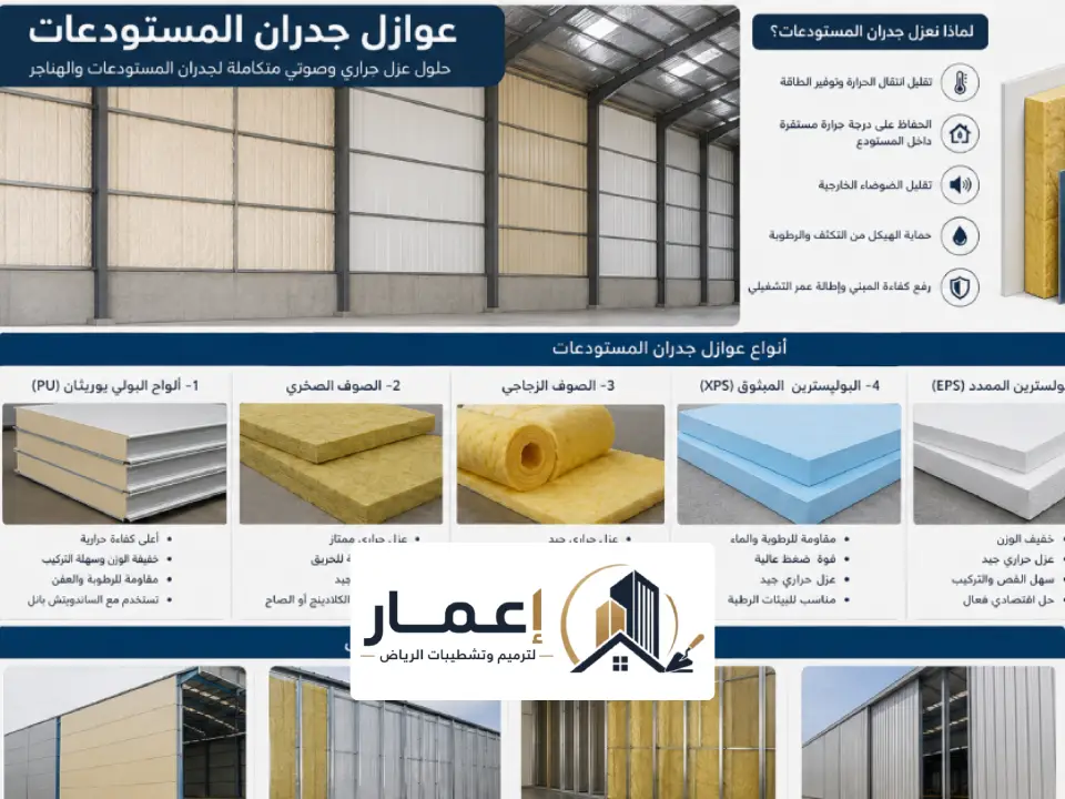 عزل جدران مستودعات بالرياض