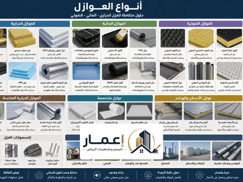 انواع العوازل للمستودعات بالرياض