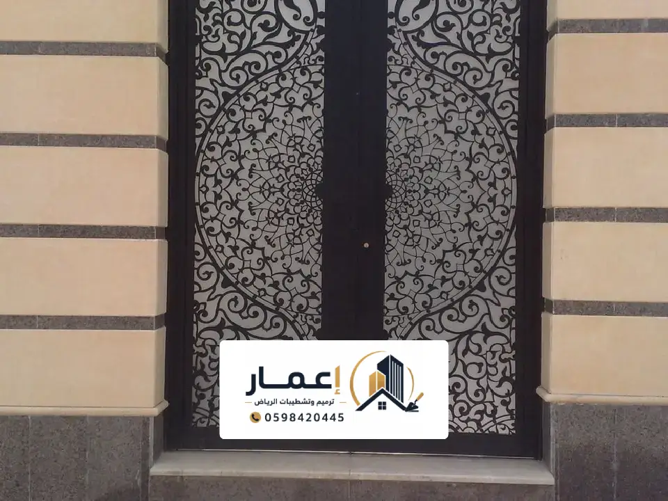 ابواب حديد مودرن مدخل فيلا بالرياض